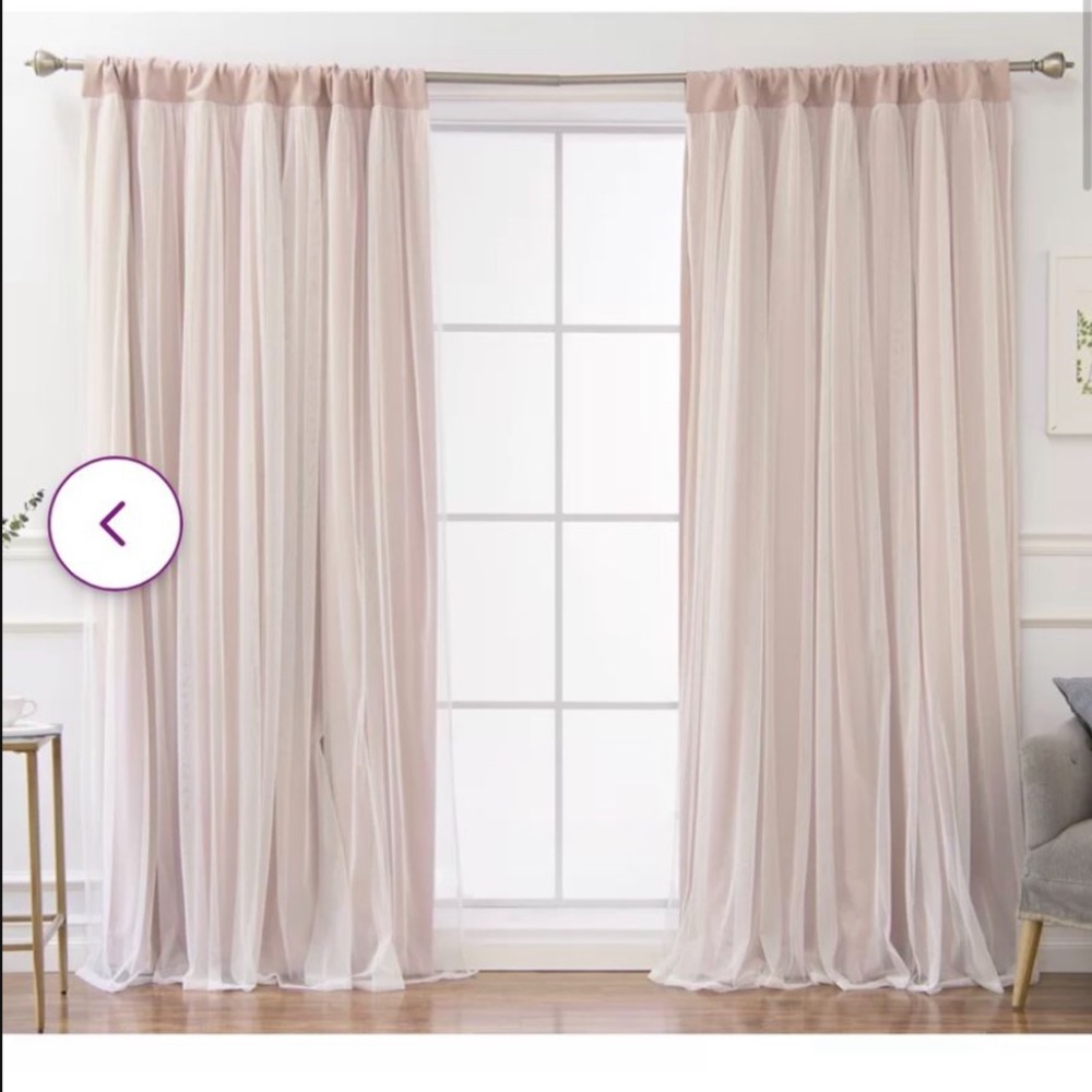 Dusty Pink Blackout Curtains Set Of 2